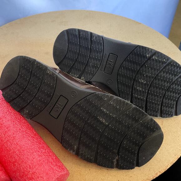 TKS size 3 Child Slip-on Shoe uni-sex or boy Brown - Picture 8 of 10